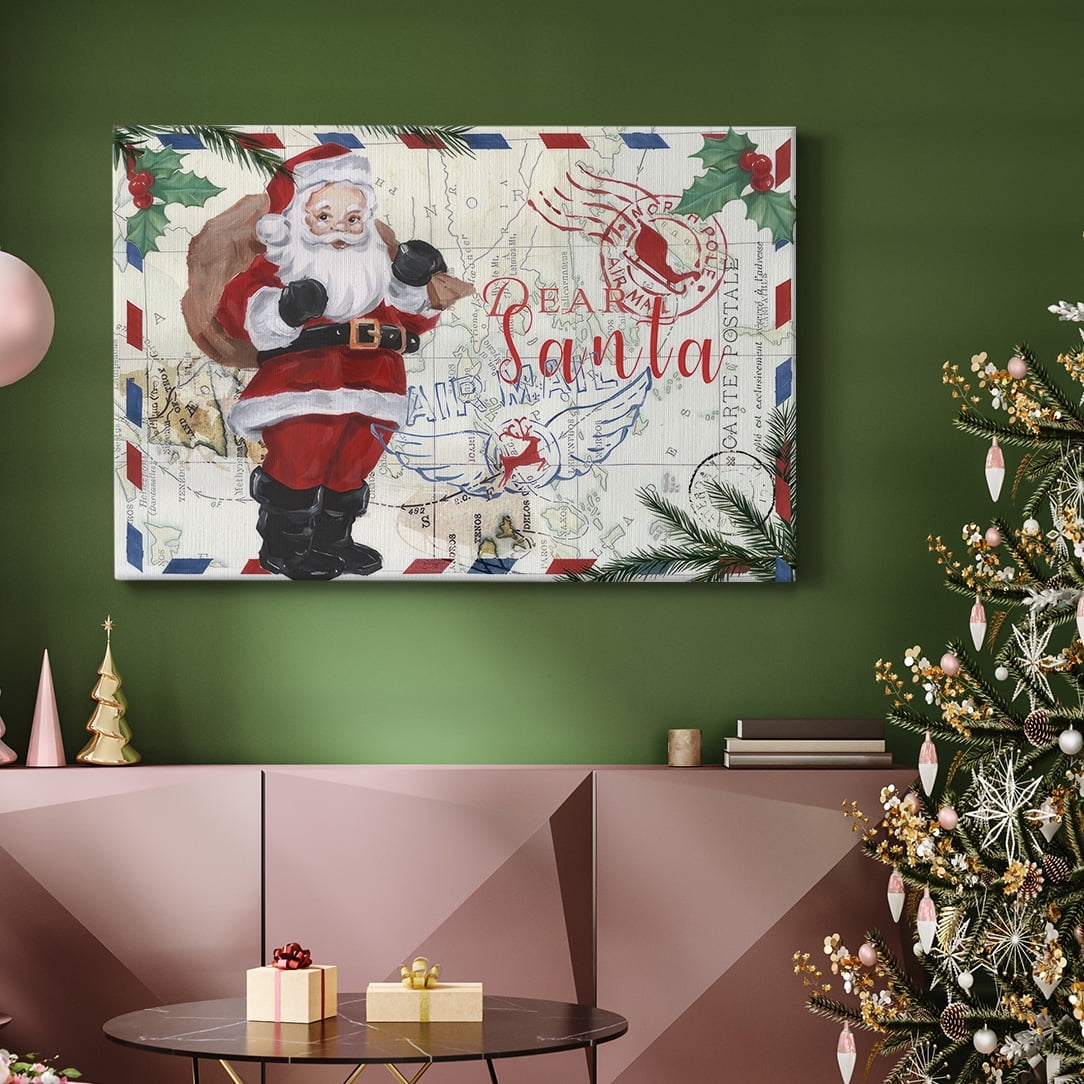 Christmas Par Avion Collection A- Gallery Wrapped Canvas