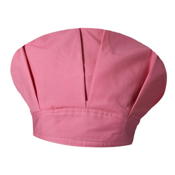 Accesorios para gorros de chef para hombres y mujeres, hechos de algodón, fáciles de cuidar, versátiles. Rosa