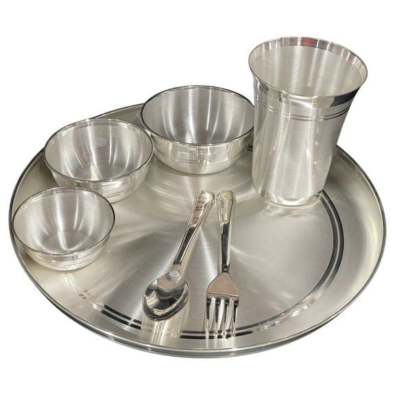 999 Pure Silver 10.0-Inch Hallmarked Exclusive Designer Heavy Western Plate Dinner Set- Set#03