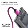 thumbnail image 3 of Usb C Cable,HopePow 2pcs 6ft Usb A to Usb C Cable Cord 3A Super Fast Charger Long Type C Charger Nylon Braided Type C USb Charging Cable Usb C for Samsung High Speed Android Phone Charger Type C, 3 of 7