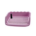 thumbnail image 2 of Inodoro para perros, bandeja de tocador para interiores para perros con soporte para pared, soporte para alfombrilla para orinar, inodoro de entrenami Rosa, 2 of 8