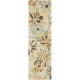 thumbnail image 5 of SAFAVIEH Blossom Jaslyn Floral Wool Area Rug, Light Blue/Multi, 6' x 6' Square, 5 of 10