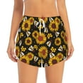 thumbnail image 2 of Goofa Sunflowers And Bww Printed Women 2 in 1 Running Shorts,Quick Dry Athletic Workout Shorts,High Waisted Athletic Shorts with Liner Pockets-XX-Large, 2 of 9