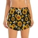 thumbnail image 2 of Balery Sunflowers And Bww Pantalones cortos deportivos para mujer con forro y dos bolsillos, elásticos, para entrenamiento, gimnasio, yoga-XX-Large, 2 of 7