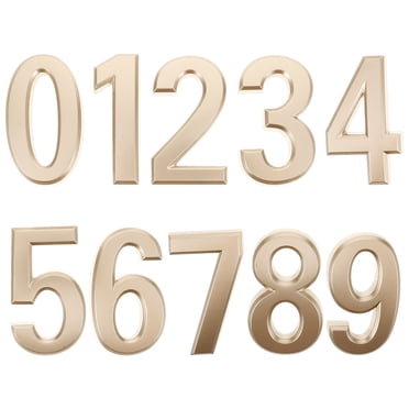 10 Pcs Exterior House Numbers Address Signs for Houses Golden