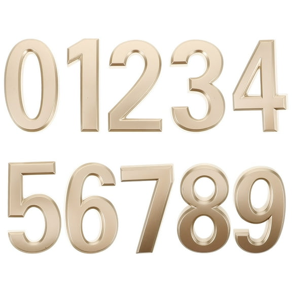 10 Pcs Exterior House Numbers Address Signs for Houses Golden