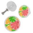 thumbnail image 2 of 4 Pcs Citrus Fruit Knobs for Kitchen Cabinet Cupboard Dresser Bookcase Drawer Pulls Handles Round Home Decor, 2 of 5