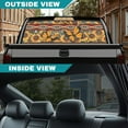 thumbnail image 5 of SEANATIVE Pickup Truck Rear Window Decal Perforated Vinyl See Through Graphic Sticker UV Protection Waterproof Easy Installation Universal Fit Automotive Decals, Tribal Butterfly Sunflower, 5 of 7