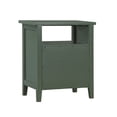 thumbnail image 4 of JERFIT Weston Vintage Antique Green 2-Drawer Nightstand with Shelf, Solid Wood Bedside Table for Bedroom, 4 of 9