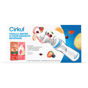 Cirkul 22oz Plastic Water Bottle Starter Kit with Blue Lid and 2 Flavor Cartridges (Honeycrisp Apple & Sweet Tea)
