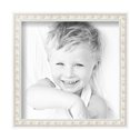 thumbnail image 2 of ArtToFrames 8x8 inch  White Square Star Emboss Picture Frame,  White 8" x 8" Wood Poster Frame (WOM-5125), 2 of 7