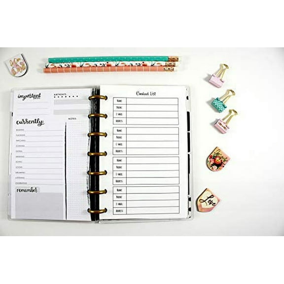 Contact List Inserts for 7 Disc Planners