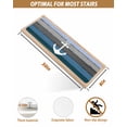 thumbnail image 4 of Blue Nautical Anchor Stair Treads for Wooden Steps Indoor Runner Rug Carpet, Rustic Distressed Wood Grain 4 Pieces Peel and Stick Staircase Step Treads Covers Washable Throw Door Mats, 30"x8", 4 of 6