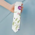 thumbnail image 2 of Vintage Tie & Slim Tie Option: Wildflower Print Necktie, Perfect for Outdoor Activities, 2 of 6