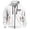 White, variant on Men's Hooded Jackets Front Zip Drawstring Print Windbreaker Casual Stylish Sports Fitness Outwear With Multi Pockets (XL, White)