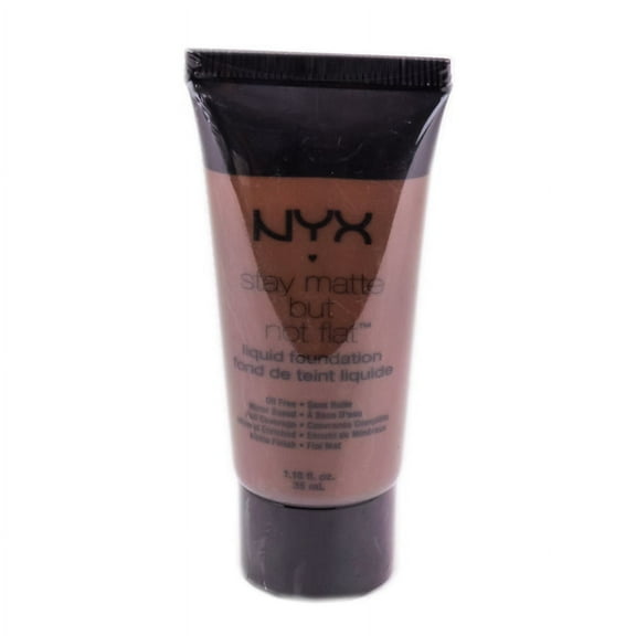NYX PROFESSIONAL MAKEUP Stay Matte but not Flat Liquid Foundation, Deep Dark, 1.18 Fluid Ounce