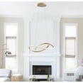 thumbnail image 6 of Aiwen Unique Geometric Pendant Light Modern Illumination Hanging LED Lamp Fixture Gold, 6 of 7