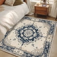 thumbnail image 4 of 3'x5' Area Rugs, Navy Blue Boho Indoor Outdoor Area Rug for Living Room Bedroom, Retro Southwestern Ethnic Geometric Washable Bathroom Rugs Kitchen Floor Carpet Mats Home Decor Aesthetic, 4 of 8