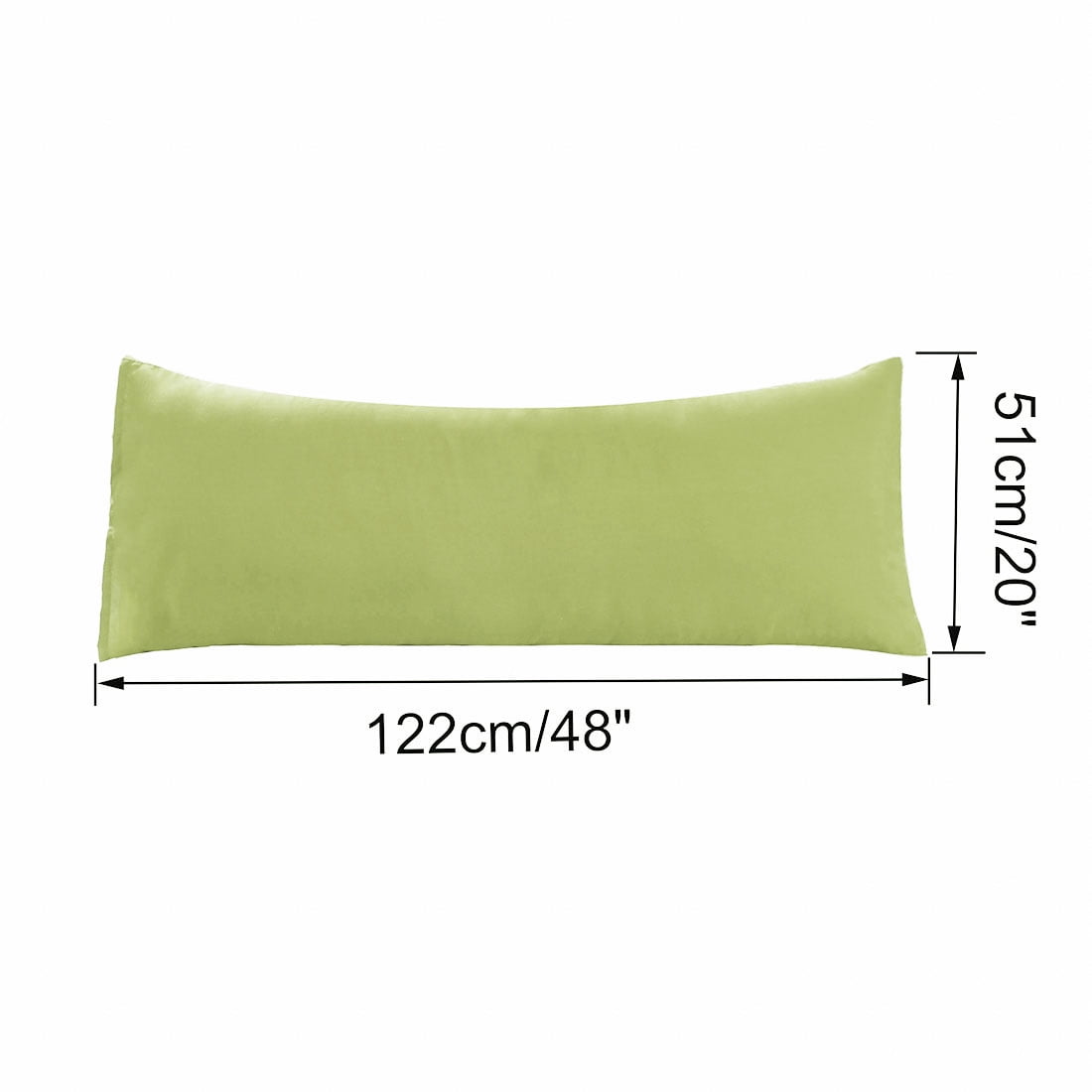 Unique Bargains 2 Pack Microfiber Body Pillow Cases Sage 20" x 48"
