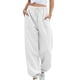 thumbnail image 1 of Pantalones deportivos de mujer con cintura ajustable y pierna recta ancha, 1 of 5