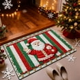 thumbnail image 2 of Knitted Christmas Bathroom Mat, Absorbent Non-Slip Floor Mat 23.6x15.7 In, Crystal Velvet Door Rug for Entryway, Festive Home Decor Bath Mat for Holiday Use, 2 of 6