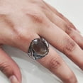thumbnail image 6 of Smoky Quartz Mans Ring, Natural Smoky Quartz ring, Eagle, Silver Jewelry, 925 Silver Ring, Birthday Gift, Heavy Mens Ring, Arabic Design, Ottoman Style Ring, Christmas, Turkey Mens Signet Ring, 6 of 8