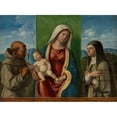 thumbnail image 3 of Giovanni Battista Cima da Conegliano 24x19 Black Modern Framed Museum Art Print Titled - Madonna and Child with Saints Francis and Clare (ca. 1510), 3 of 5