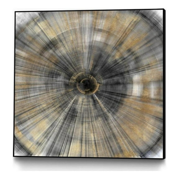 Giant Art Canvas  30x30 Golden Rays Framed in Multi-Color