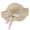 Beige, variant on Women’s Floral Lace Streamer Tulip 3D Floral Wavy Wide Brim Vacation Straw Hat with Hollow Woven Cut for Lawn Picnics Beige