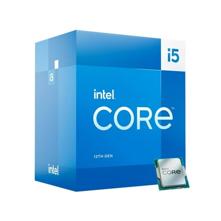 Intel - Core i5-13400 13th Gen 10 core 6 P-cores + 4 E-cores, 20MB Cache, 2.5 to 4.6 GHz Desktop Processor - Grey/Black/Gold