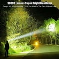 thumbnail image 2 of LED-pannlampa, 90000 lumen superljus med 5 lägen och IPX6-nivå vattentät USB-laddningsbar pannlampa, 90° justerbar, lämplig för, 2 of 5
