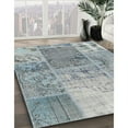 thumbnail image 3 of Ahgly Company Machine Washable Indoor Square Contemporary Grayish Turquoise Green Area Rugs, 4' Square, 3 of 7