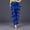 Blue, variant on Women Fringe Dance Pants, Elastic Waist Layered Tassel Flared Trousers for Latin Salsa Cha Cha Performance, Halloween Carnival Dance