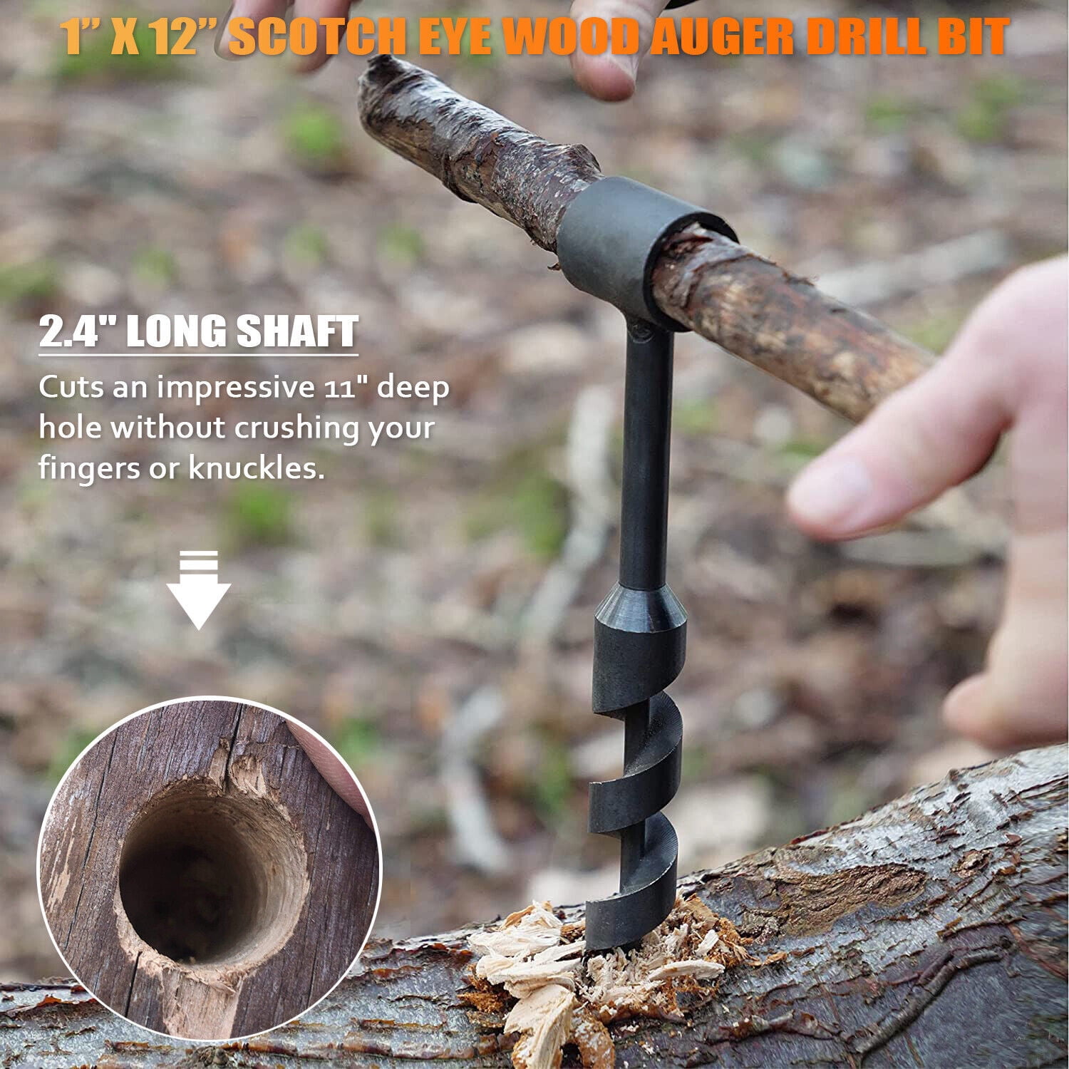 Scotch Eye Wood Auger Drill Bit For Camping Survival And Bushcraft Backpack Tool