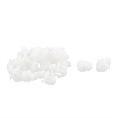 Buick Door Seals - 20 Pcs White Plastic Door Seal Nail Rivet Trim Mat Clip for Buick