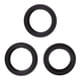 thumbnail image 1 of Kit De Reparación De Altavoces Perfecl 3 Piezas Anillos De Goma Perforada Negro, 1 of 8