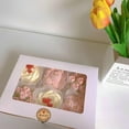 thumbnail image 6 of 20pcs 8x6x2.5inch White Cookie Boxes with Window & Stickers, Pastry Boxes for Cupcake, Treat Boxes for Bread, Donuts, Mother's Day, Christmas, Holiday Gatherings, 6 of 6