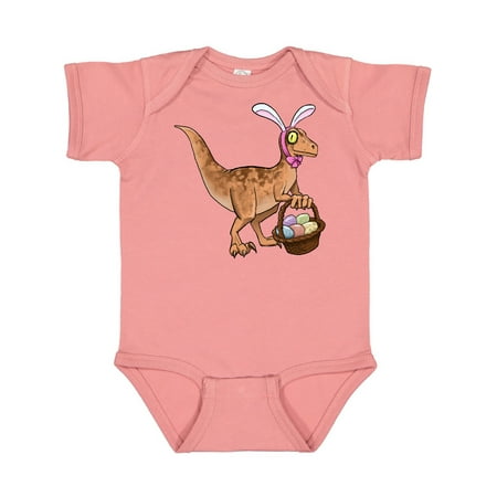 

Inktastic Easter Velociraptor with Bunny Ears Gift Baby Boy or Baby Girl Bodysuit