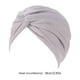 thumbnail image 3 of Minnieouse Turbante musulmán Hijabs Gorras Frente Sombreros Indian Ruffle Bonnet Stretch Plisado Transpirable Chemo Cancer Headwear rosa Sombreros gris claro Minnieouse AP010748-08B, 3 of 6