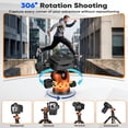 thumbnail image 3 of BEBANG 67" Camera Tripod for DSLR Cameras, Aluminum Travel Tripod with Monopod, 360° Ball Head, 17.6lb Load Capacity, Lightweight DSLR Tripod, 3 of 9