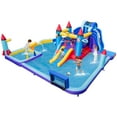 thumbnail image 1 of Costway Rocket Theme Inflatable Water Slide Park with 2 Slides Splash Pool without Blower, 1 of 9