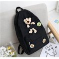 thumbnail image 5 of Mochila escolar para niñas, mujeres, mochila para damas, mochila escolar, juego de mochila con juguete de peluche para niñas adolescentes (negro), 5 of 5