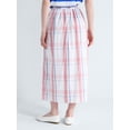 thumbnail image 3 of Free Assembly Women's and Women's Plus Button-Front Cotton Maxi Skirt, Sizes XS-4X, 3 of 5