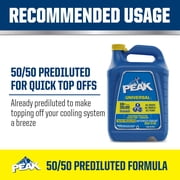 PEAK Universal 50/50 Prediluted Antifreeze + Coolant for All Vehicles, 1 gal