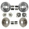 thumbnail image 1 of Transit Auto Front Rear Hub Bearing Assembly Disc Brake Rotor and Semi-Metallic Pads Kit (10Pc) for Car Honda Accord Excluding Vehicles Built Canadian Market Left Right Driver Passenger KBB-106558, 1 of 10