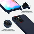 thumbnail image 3 of Compatible with iPhone 12 Case with Lanyard Crossbody iPhone Case with Strap Adjustable Shockproof Drop Protection Silicone Phone Cover for iPhone 12 6.1’’ Navy Blue, 3 of 12