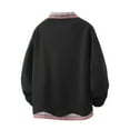 thumbnail image 4 of Atogsazn Men's Oversized Sweatshirt Casual Long Sleeve Pullover V Neck Sweatshirts Fall Winter Tops Clothes 02-Black XXXXL Fashion, 4 of 4