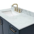 thumbnail image 5 of Ariel Taylor 43 In. Left Offset Single Rectangle Sink Vanity With Carrara White Marble 0.75In Countertop In Midnight Blue, 5 of 11