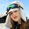 thumbnail image 5 of Njoeus Unisex Trapper Hat Warm Winter Bomber Hat with Ear Flap Windproof Ride Hats for Women Men Baseball Ski Cap with Goggles, 5 of 5