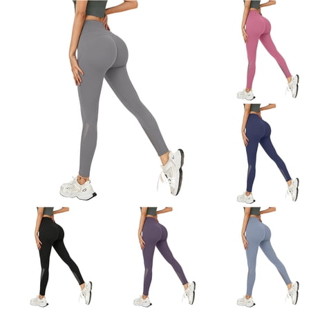 WEIGFI Womens Yoga Leggings High Waist Tummy Control Workout Stretch Sweatpants Solid Color Dance Cycling Gym Outdoor Athletic Wear Daily Casual Comfort Holiday Buttom Dark Gray XXL